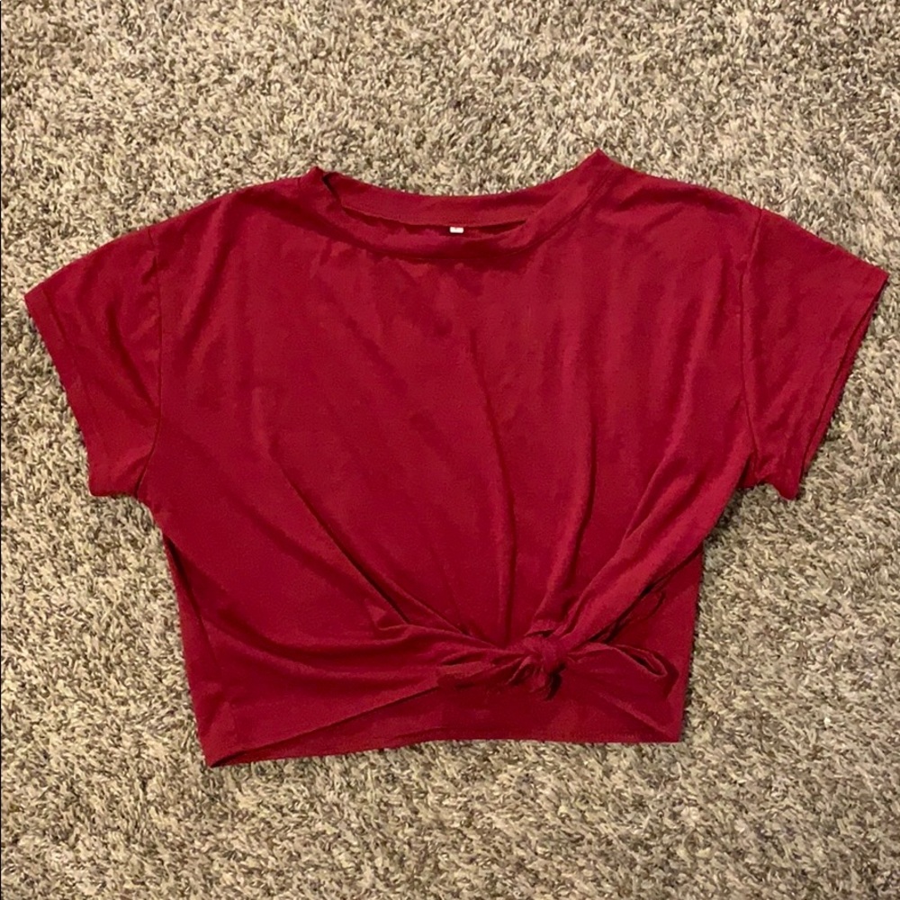 Vintage tie crop top